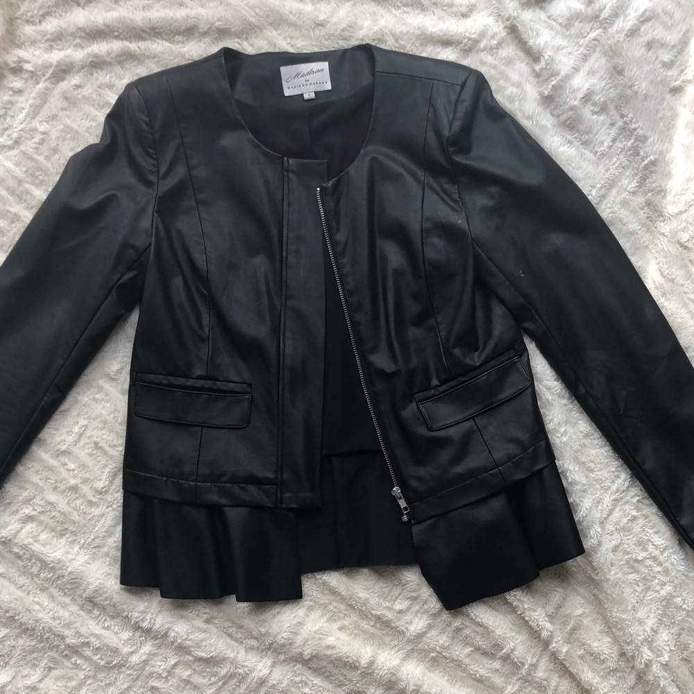 Black faux leather jacket